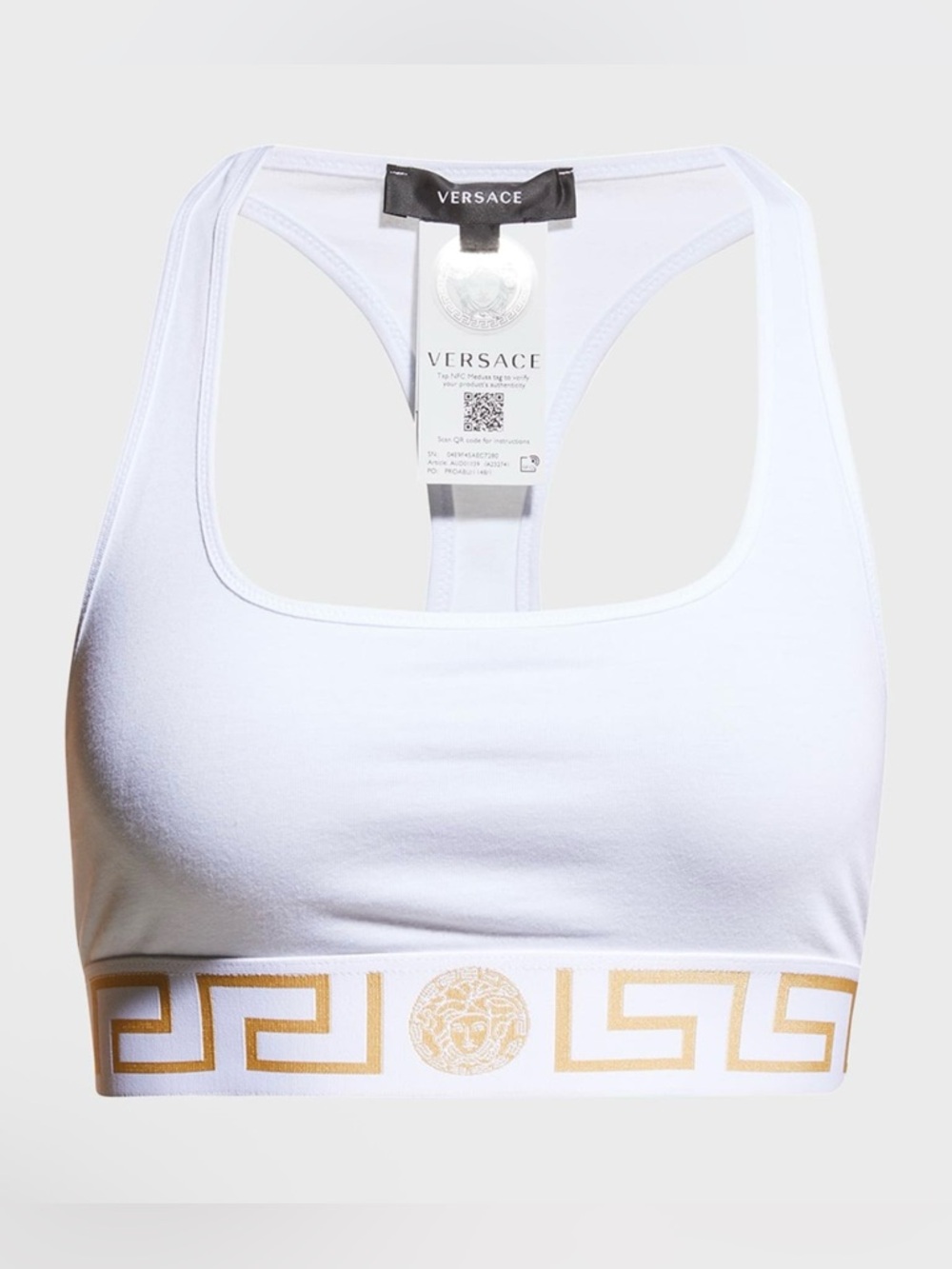 *NWT* Versace Greca Border Racerback Sports Bra SIZE SMALL